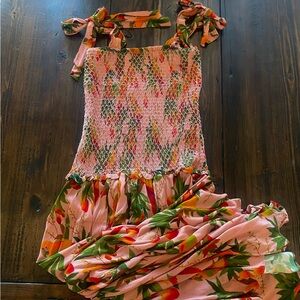 Farm Rio Asymmetrical Long Dress